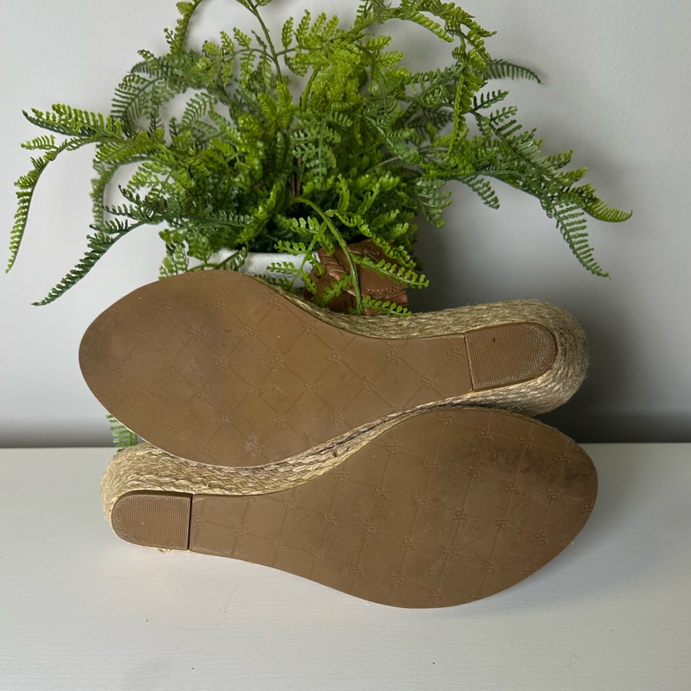 Jack Rogers Brown Shelby Vacation Resort Espadrille Rope Wedge Sandals Size 9.5 - Picture 8 of 9